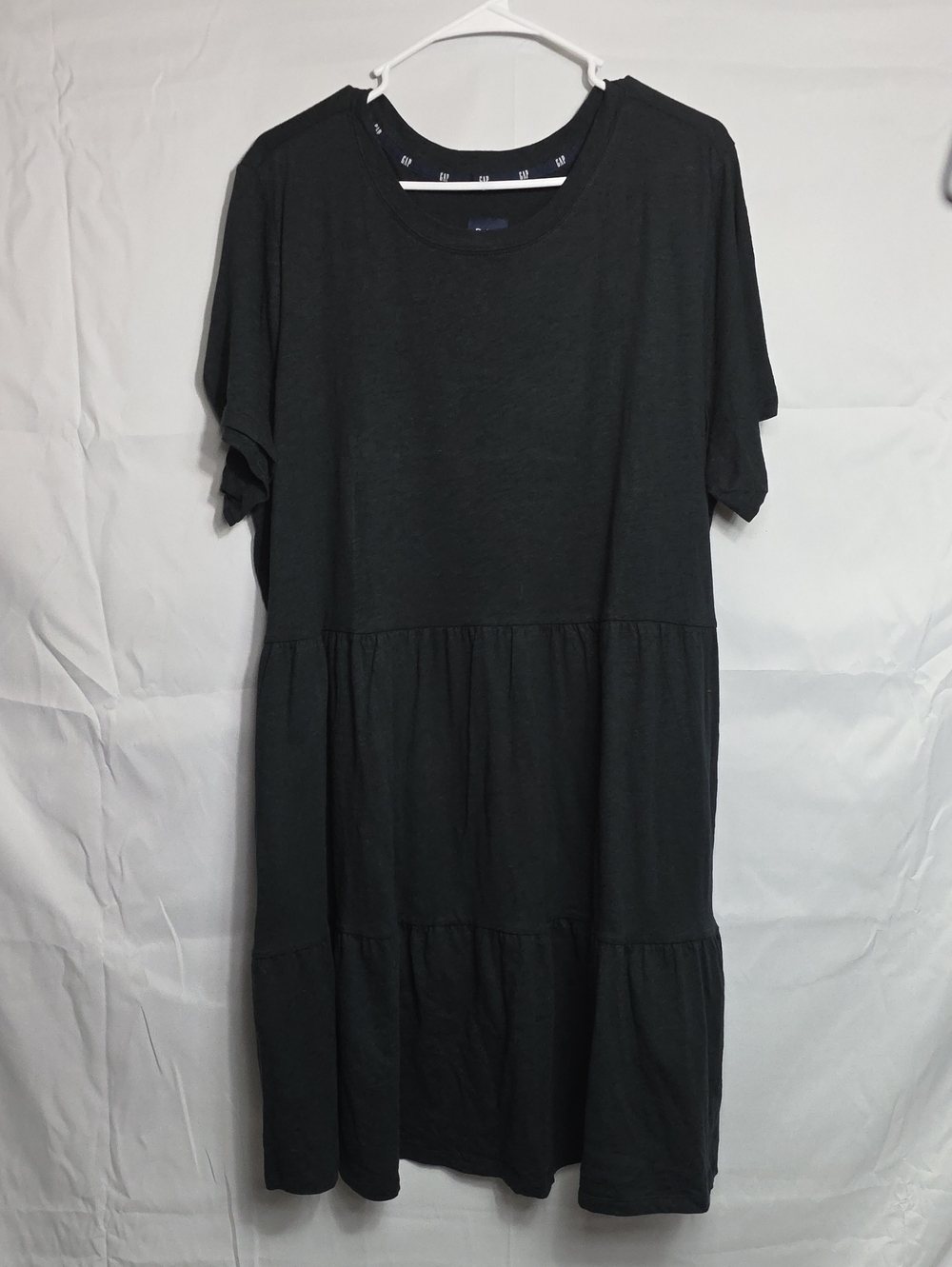 GAP Black Tiered Midi Dress With Pockets Size XXL (W40)